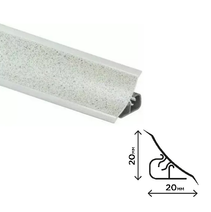 Плинтус для столешниц Антарес бежевый Thermoplast MRK120 20х20х3000мм 1213 (ф-ра 287)