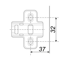 Петля мебельная накладная с доводчиком быстросъемная BOYARD H302A02/2410