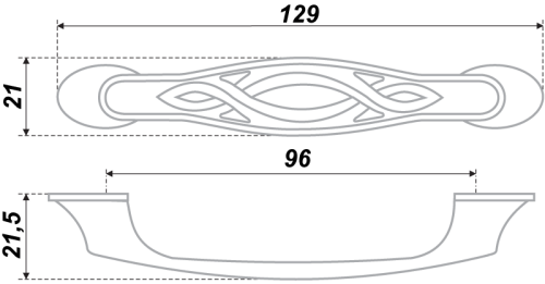 BOYARD.Ручка мебельная RS407EAB.4/96