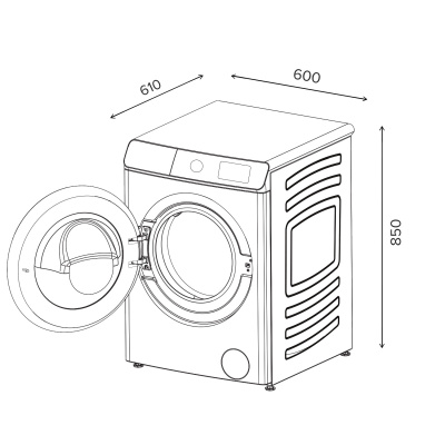 Стиральная машина инверторная с сушкой и паром LEX LWM12812WID