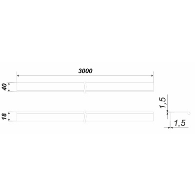 Ручка-профиль G-LINE BOYARD Матовый черный RP001BL.1/000/3000