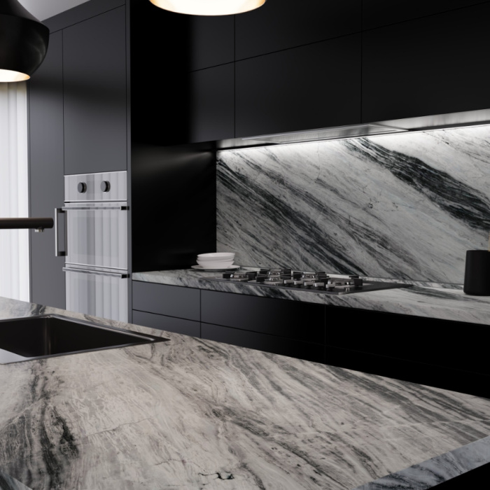 Столешница Crystal marble 8040/Sl Slotex 3000х600х40 мм