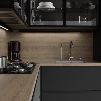 Столешница Sonoma oak light 3230/Mw Slotex 4200х600х40 мм