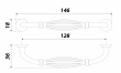 BOYARD.Ручка мебельная DEMURE RS464BAZ.5/128