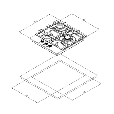 Газовая варочная панель Weissgauff HG 430 BGV