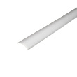 Профиль накладной угловой для LED лент КСС 1616-2 GLS серебро диффузор полуматовый 4 клипсы + 4 заглушки