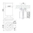 Нога N0130/30 SC BOYARD N301CP/SC.1