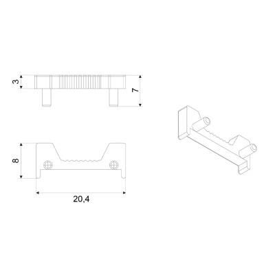 Заглушки открытые BOYARD RZ105.01SC
