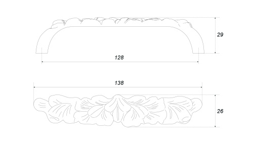 Ручка мебельная GARDEN RS510MAB.1/128 BOYARD