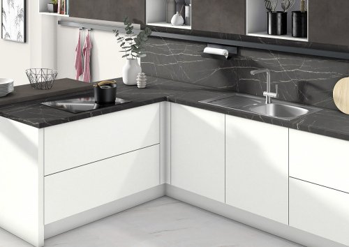 Столешница Камень пьетра гриджиа черный F206/ST9 EGGER 4100х600х38 мм