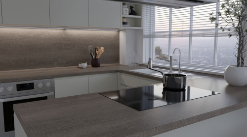 Столешница Sawbury oak grey 7144/Rw Slotex 4200х600х40 мм