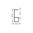 Профиль вертикальный Simple-16 серебро 5400мм Futurum