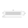 Решетка вентиляционная 500х100 мм инокс GTV KK-D50100-06