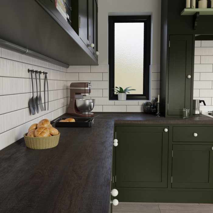 Столешница Sawbury oak dark 7142/Rw Slotex 3000х600х40 мм