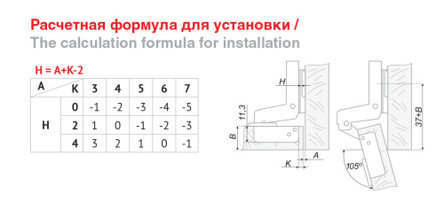 Петля мебельная с доводчиком тип C черный никель BOYARD H301C02/0910/BN