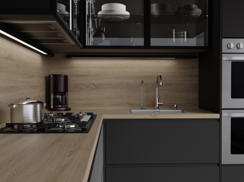 Стеновая панель Sonoma oak light 3230/Mw Slotex 4200х600х10 мм