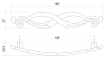 BOYARD.Ручка мебельная INFINITI RS432AS.4/128