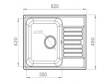 Мойка из искусственного камня Granfest-Quarz GF-Z13 черный 620х480мм h=180мм