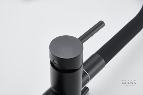 Смеситель для кухни Emar ЕС - 3015 BLACK высокий излив черный