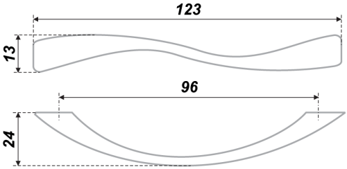 BOYARD.Ручка S3260/96 RS032SC.3/96