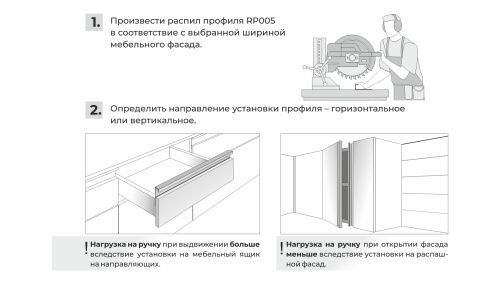 Ручка-профиль LEGENDA BOYARD Матовый черный RP005BL.1/000/3000