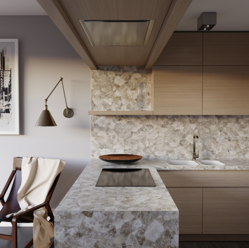Стеновая панель Honey quartz 8061/R Slotex 4200х600х10 мм