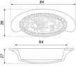 BOYARD.Ручка мебельная FLORA RS434AS.3/64