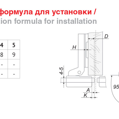Мини-петля полунакладная для стекла с доводчиком BOYARD H505B/2610