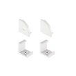 Профиль алюминиевый угловой LED CRYSTAL с матовым экраном заглушками и крепежом 16х16мм 2 м LR49-M