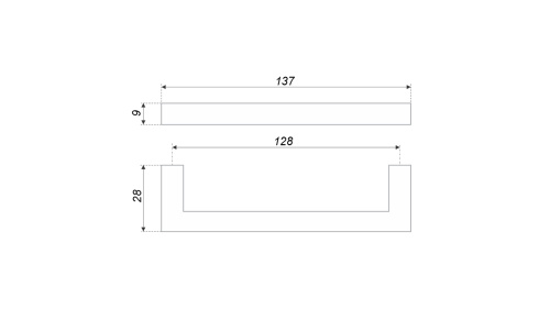 BOYARD.Ручка мебельная QUADRA RS043W.4/128