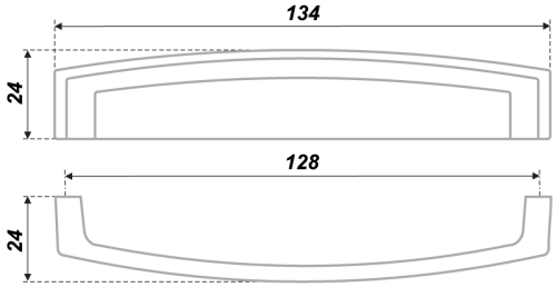BOYARD.Ручка мебельная RS402BAZ.4/128