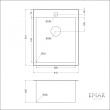 Мойка из нержавеющей стали Emar EMB-128A PVD Nano Satine 410х510мм