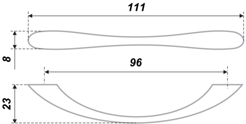 BOYARD.Ручка S2890/96 RS028DBL.3/96