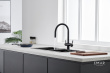 Смеситель для кухни Emar ЕС - 3015 BLACK высокий излив черный