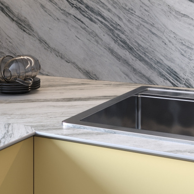 Столешница Crystal marble 8040/Sl Slotex 3000х600х40 мм