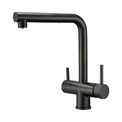 Смеситель для кухни Emar QUARTZ ЕСВ 7017 черный
