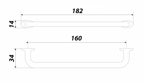 BOYARD.Ручка мебельная ICELINE RS294TFL.4/160