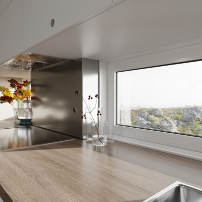 Столешница Sonoma oak light 3230/Mw Slotex 4200х600х40 мм
