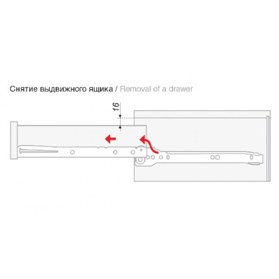 Роликовые направляющие BOYARD DS801 (450мм) коричневые DS 01Br.1/450