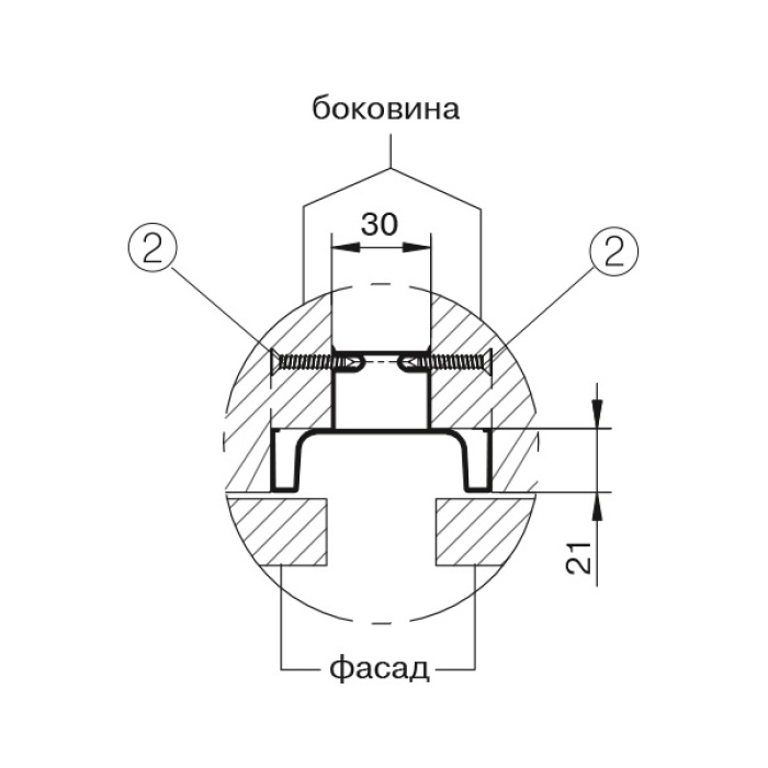 Ручка-профиль GOLA FIRMAX "C" Золото браш FRM9203.GB