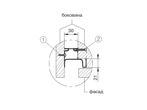 Ручка-профиль GOLA FIRMAX "L" Черный FRM9202.B
