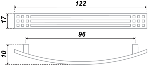 BOYARD.Ручка S0369/96 RS003SC/DBL.4/96