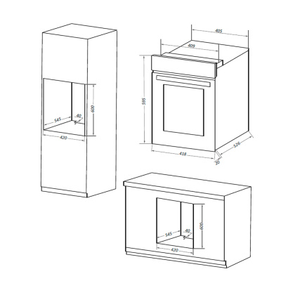 Электрический духовой шкаф с грилем Maunfeld EOEM516W