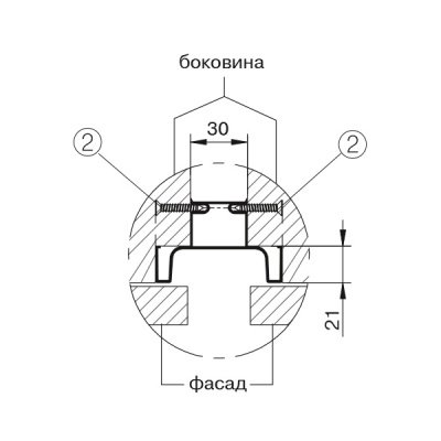Ручка-профиль GOLA FIRMAX "C" Золото браш темное FRM9203.GB