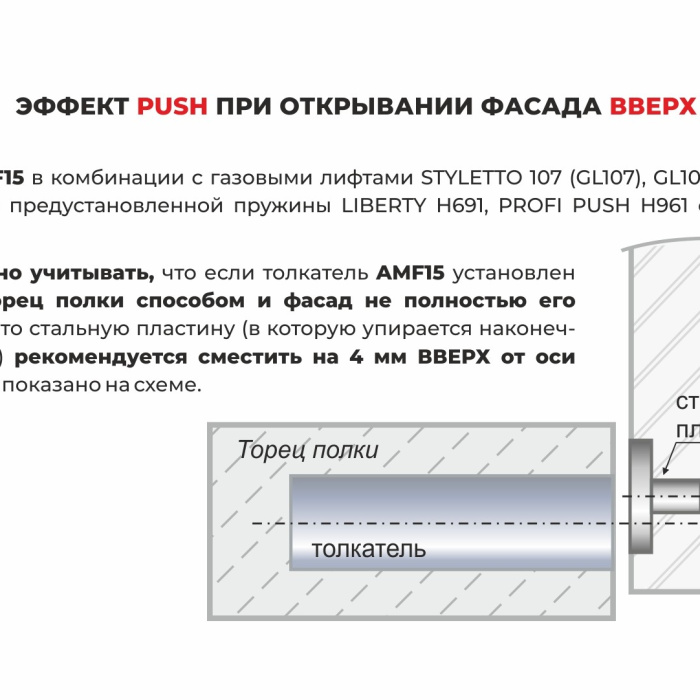 Магнитный толкатель врезной push-to-open белый BOYARD AMF19/W