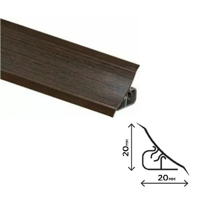 Плинтус для столешниц Венге Thermoplast MRK120 20х20х3000мм 206 (ф-ра 709)