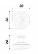 BOYARD.Ручка мебельная MADONNA 24126Z03001.47 RC502AS.1
