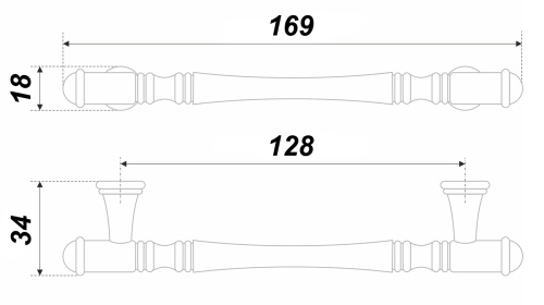 BOYARD.Ручка мебельная CAPELLA RS312BAZ.4/128