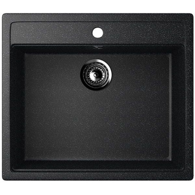 Мойка из искусственного камня U-104-308 черный Ulgran 560х495мм