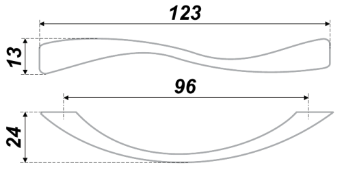 BOYARD.Ручка мебельная RS832CP.3/96